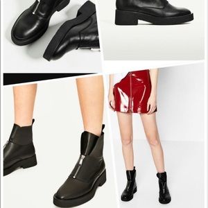 Brand New Zara Black Boots with Zipper